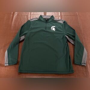 Michigan State Spartans Men’s Fleece Lined 1/4 Zip Pullover Sweater - Size XXL